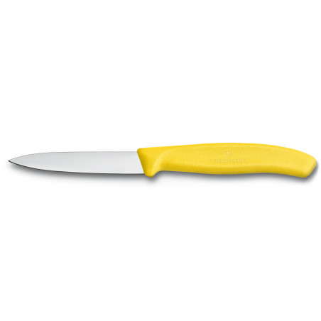 Couteau d'office Victorinox Swiss Classic - lame 8 cm - pointe milieu - manche jaune