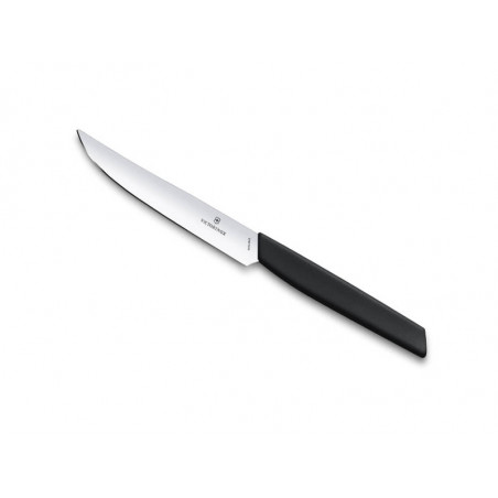 Couteau à steak Victorinox Swiss Modern lame lisse 12 cm - manche noir