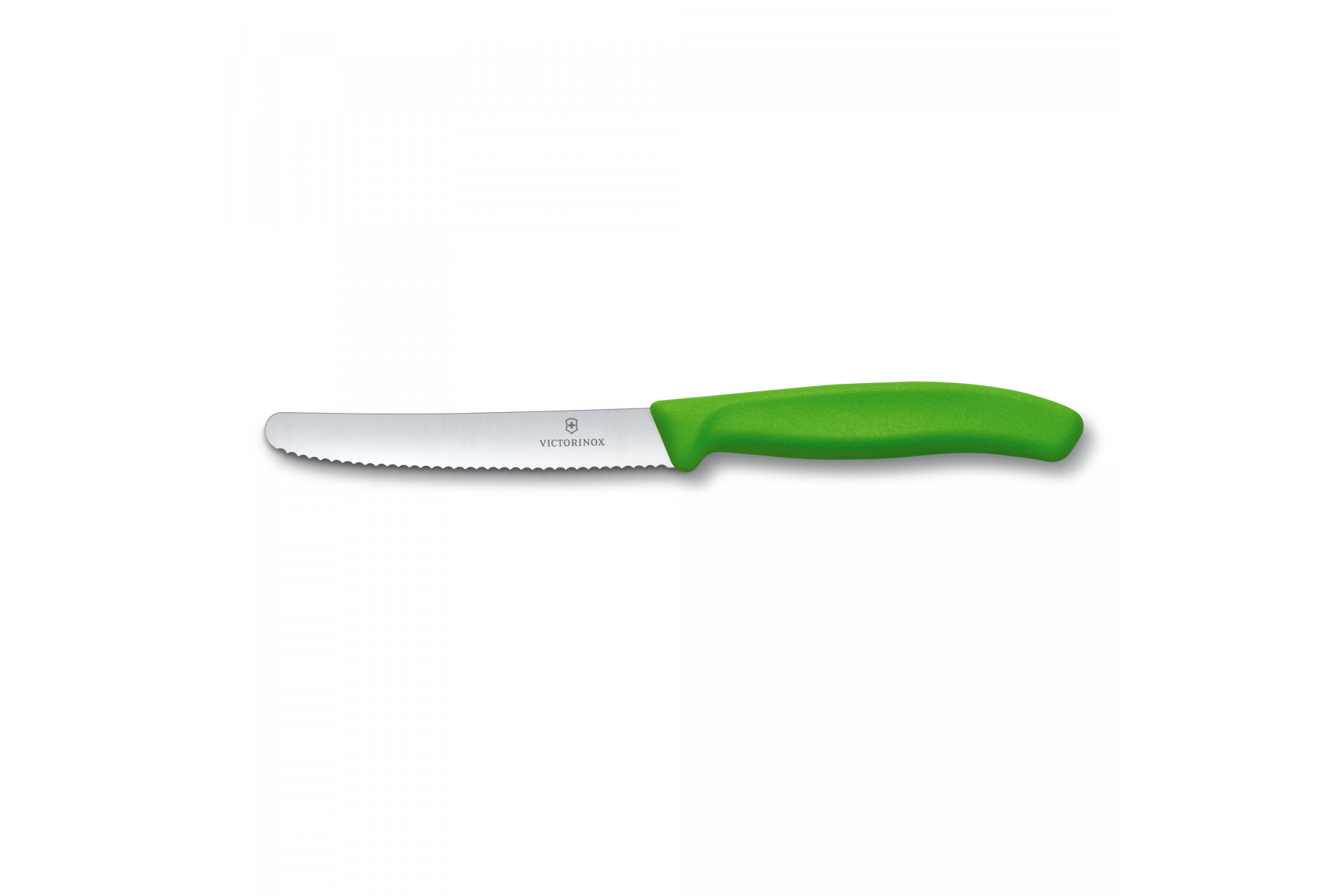 Couteau tomates / table Victorinox Swiss Classic lame 11 cm - bout rond - manche vert