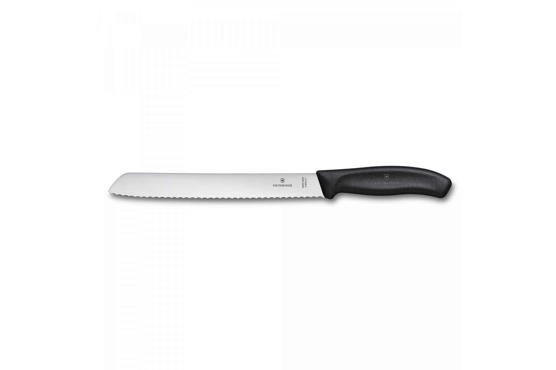 Couteau à pain Victorinox Swiss Classic lame 21 cm dentée - manche Fibrox noir