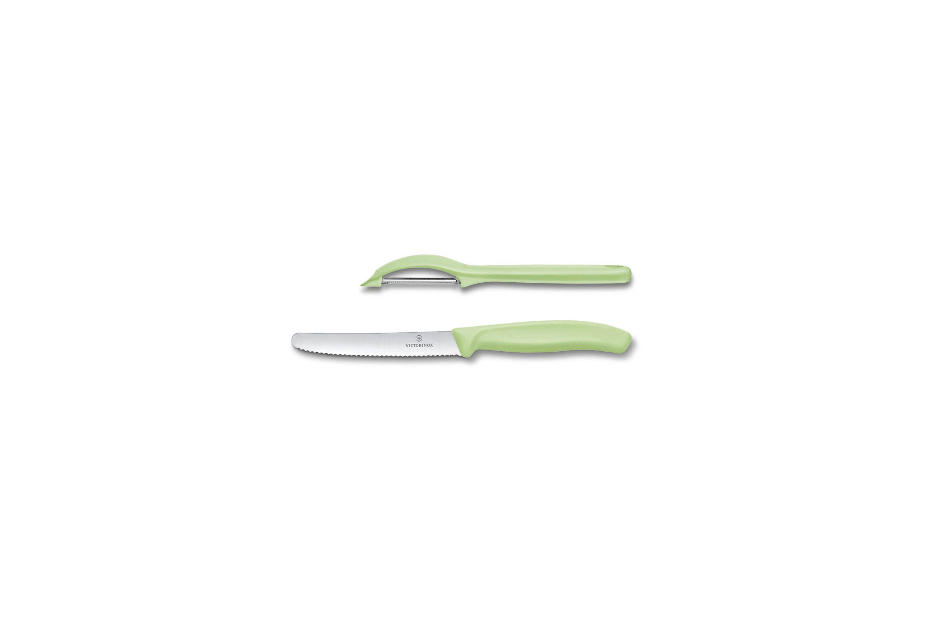 Set couteau tomates et éplucheur universel Victorinox - vert pastel