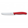 Couteau tomates / table Victorinox Swiss Classic lame denté 11 cm- bout rond - manche rouge