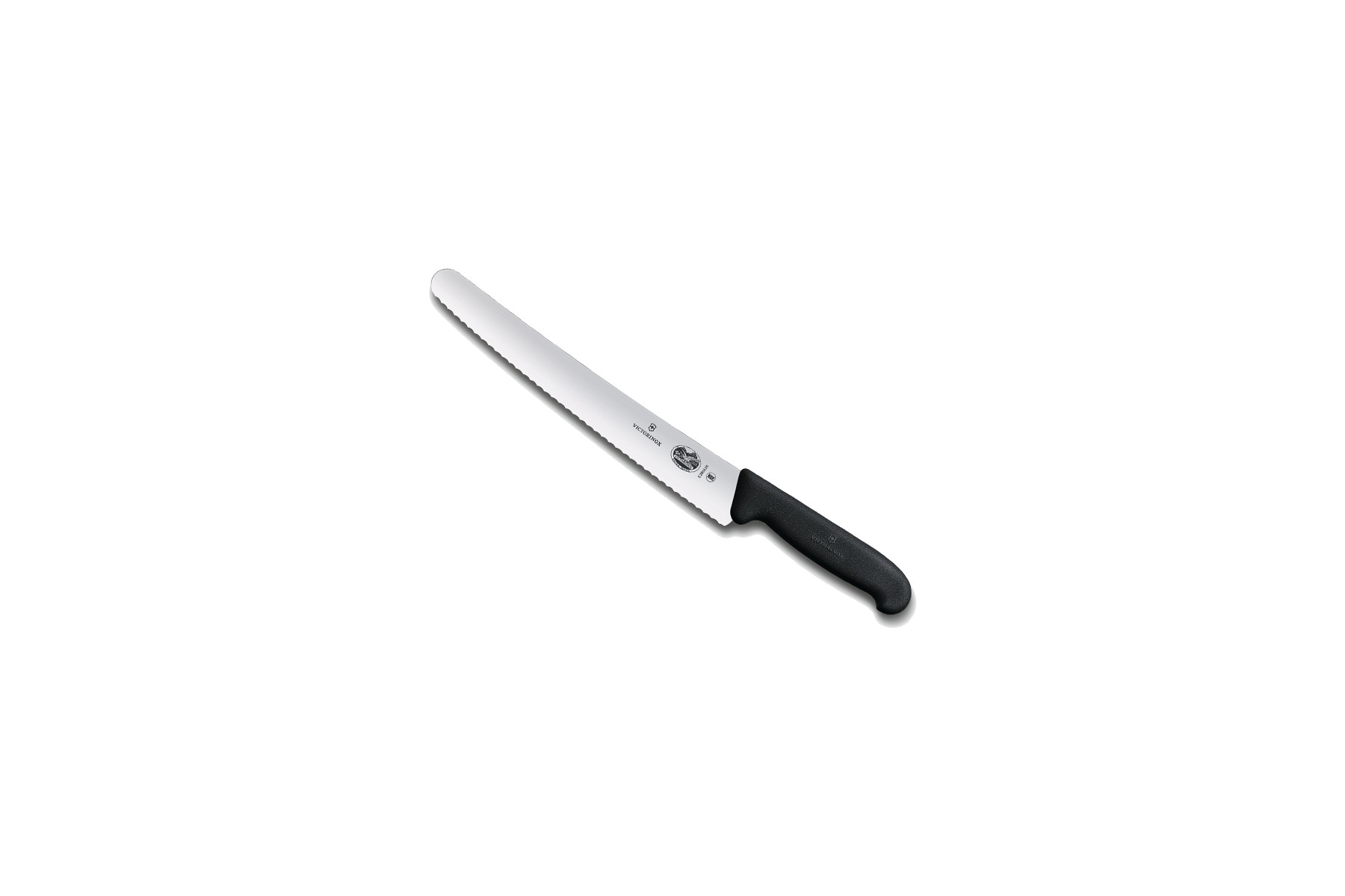 Couteau pâtissier / traiteur Victorinox lame 26 cm dentée - manche noir Fibrox