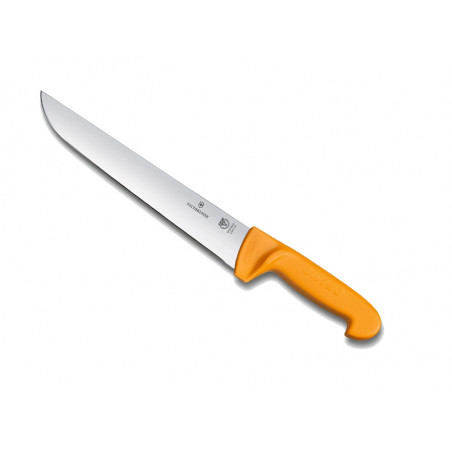 Couteau de boucher Swibo lame 21 cm - Manche grillon jaune