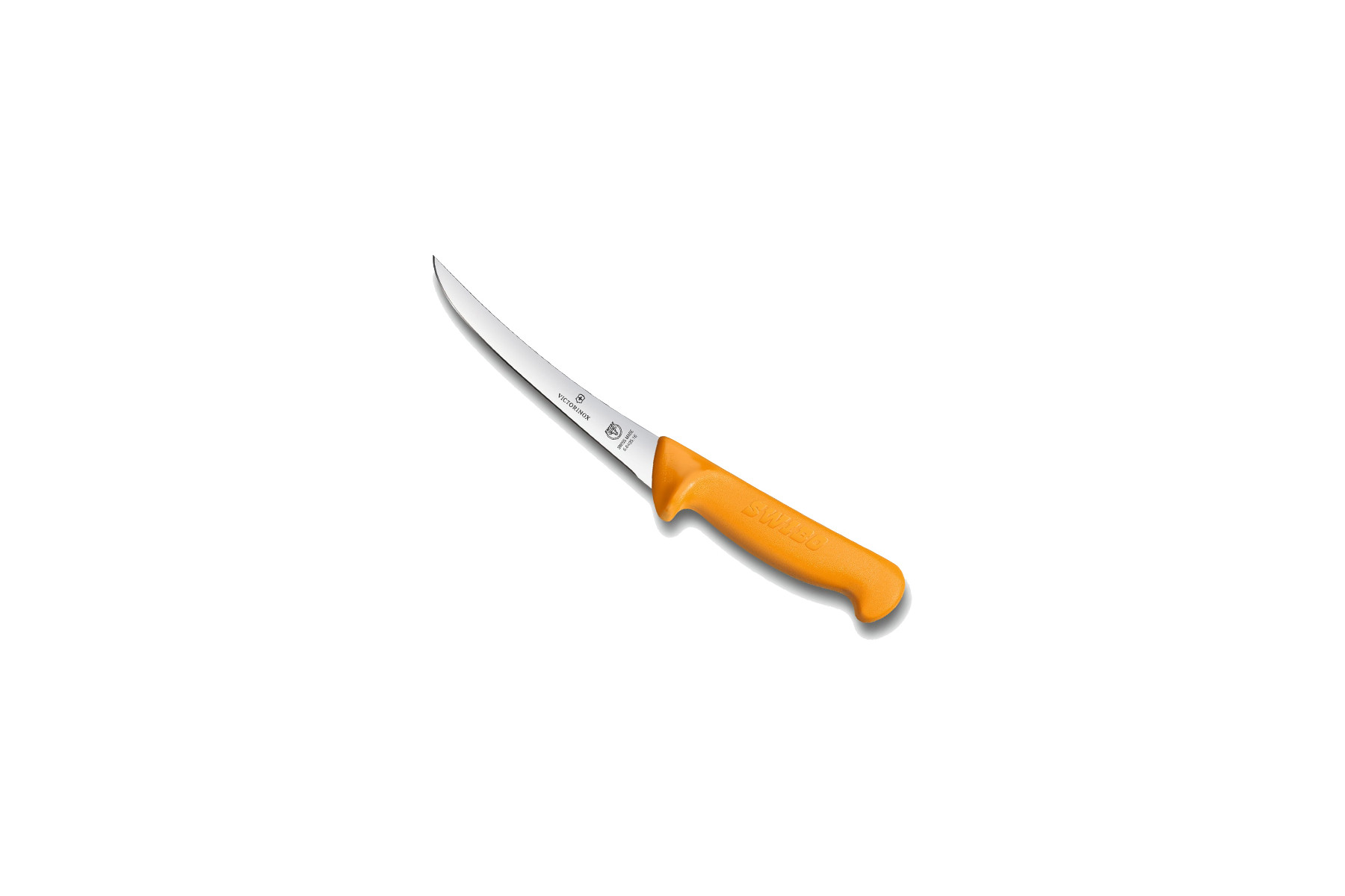 Couteau à désosser Swibo lame dos renversé 16 cm - Manche grillon jaune