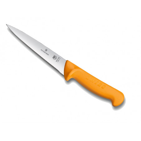Couteau à désosser/saigner lame 15 cm - Manche grillon jaune