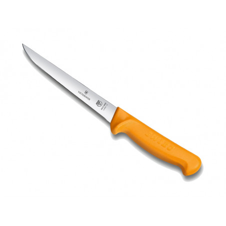 Couteau à désosser/saigner Swibo lame 14 cm - Manche grillon jaune