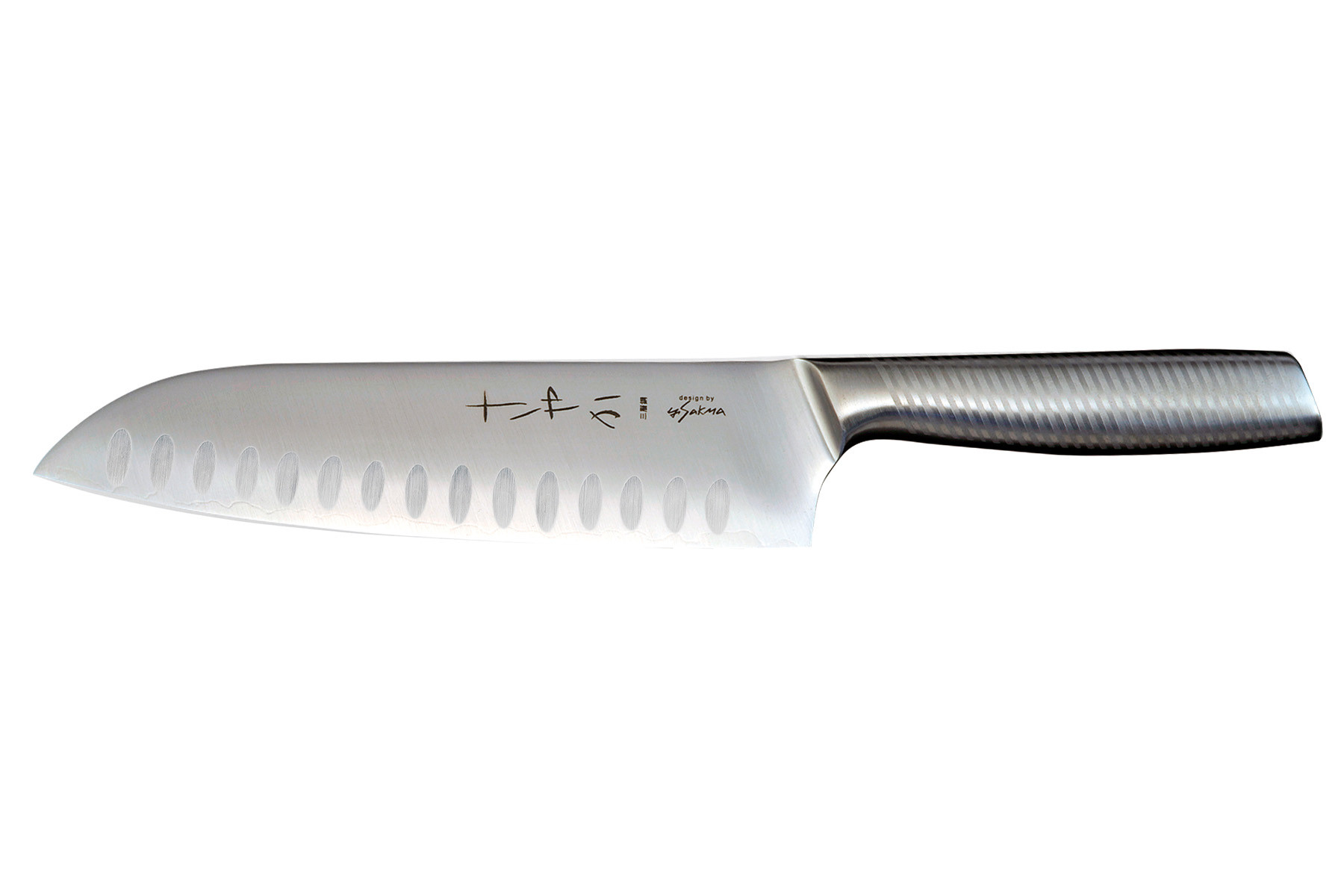 Couteau japonais Yaxell Sayaka - Couteau santoku 18 cm lame alvéolée