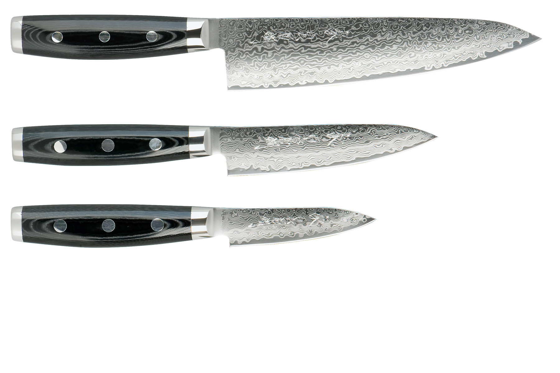 Set de 3 couteaux japonais Yaxell "Gou" - Forme européenne