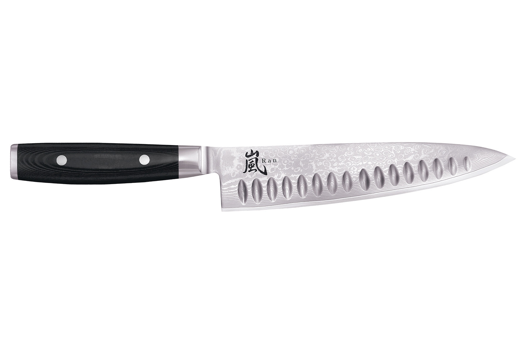 Couteau japonais Yaxell "Ran" - Couteau de chef lame alvéolée 20 cm