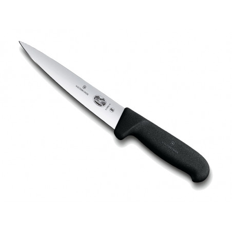 Couteau désosser/saigner Victorinox lame 14 cm - Manche noir Fibrox