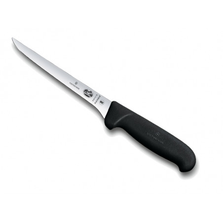 Couteau à désosser Victorinox lame flexible usée 15 cm - Manche  noir Fibrox