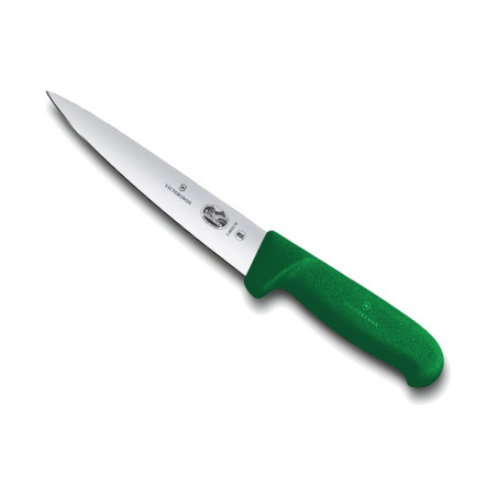 Couteau désosser/saigner Victorinox lame 14 cm - Manche vert Fibrox