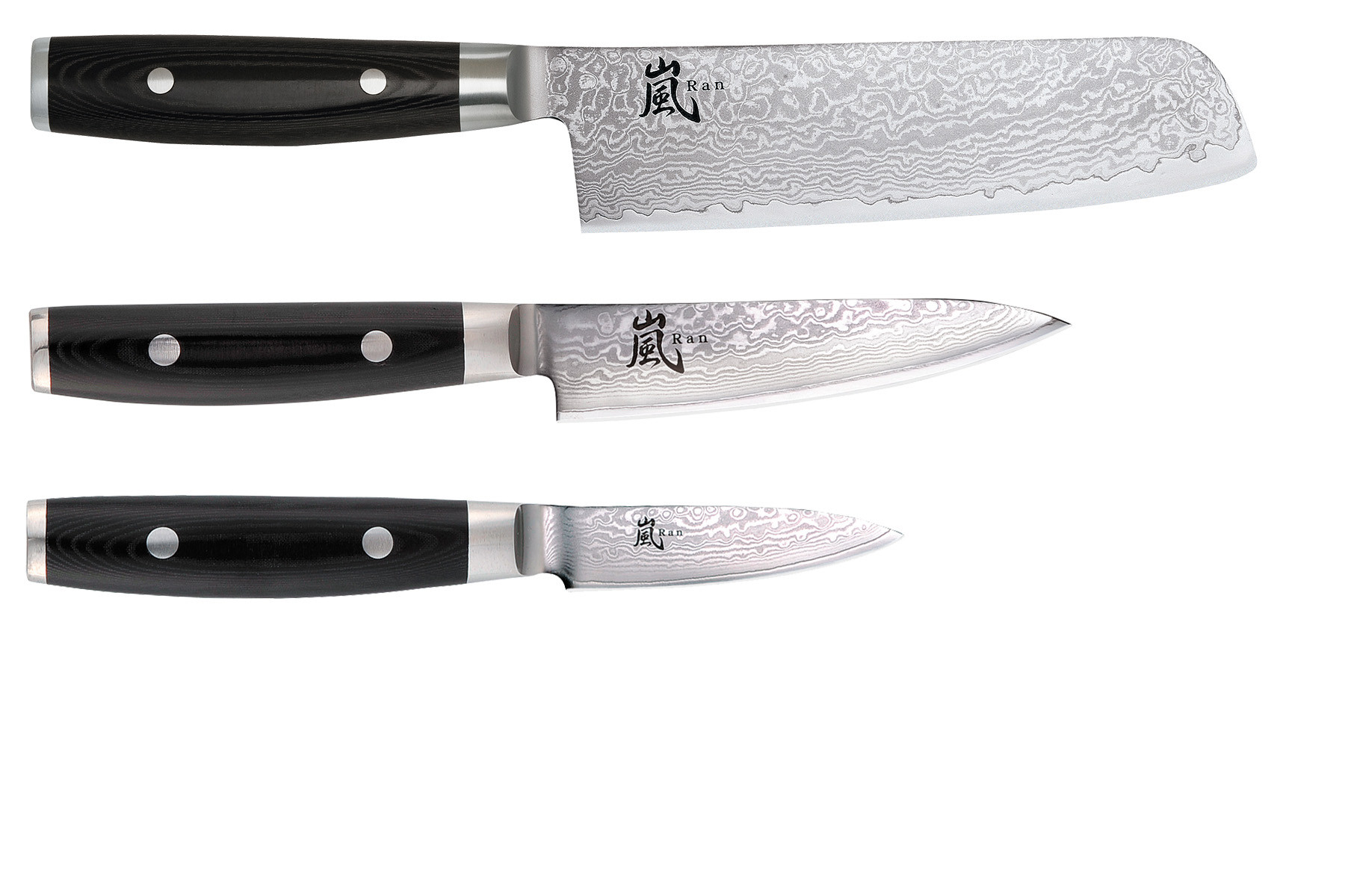 Set de 3 couteaux japonais Yaxell Ran - Forme vegan