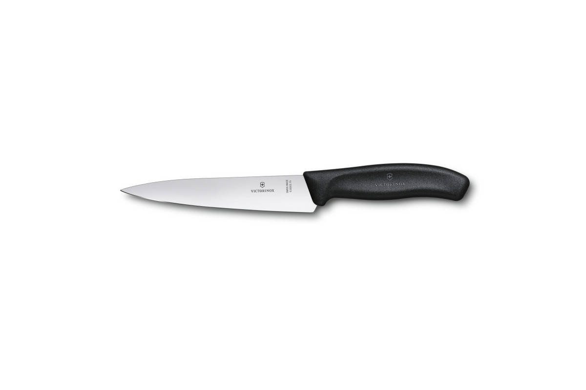 Couteau à découper Victorinox Swiss Classic - lame 15 cm - manche Fibrox noir