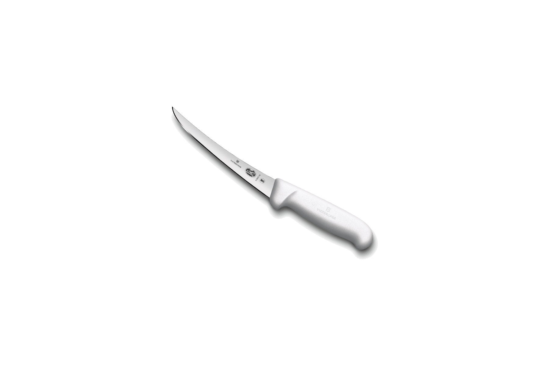 Couteau à désosser Victorinox lame dos renversé 15 cm - Manche Fibrox blanc