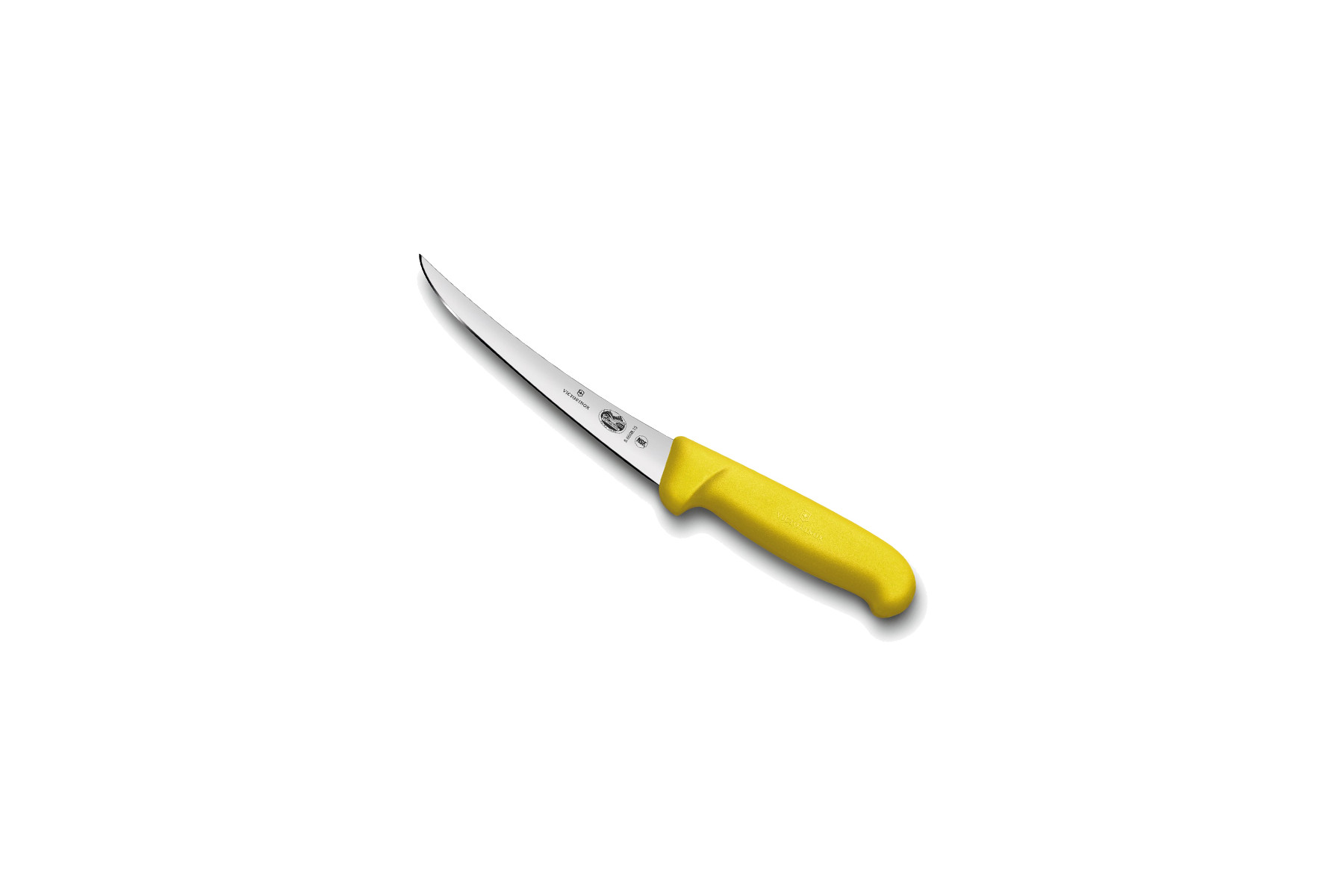 Couteau à désosser Victorinox lame dos renversé 15 cm - Manche Fibrox jaune