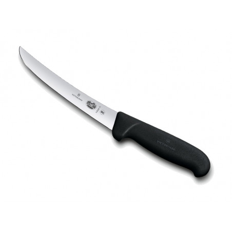 Couteau à désosser Victorinox lame large dos renversé 15 cm - Manche Fibrox noir