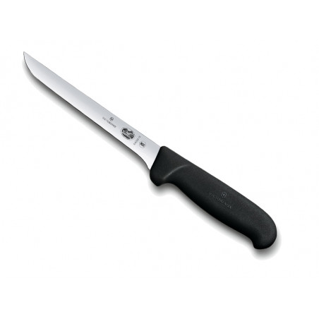 Couteau à désosser Victorinox lame droite usée 15 cm - Manche Fibrox noir