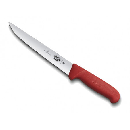 Couteau à saigner/découper Victorinox lame 20 cm - Manche Fibrox rouge