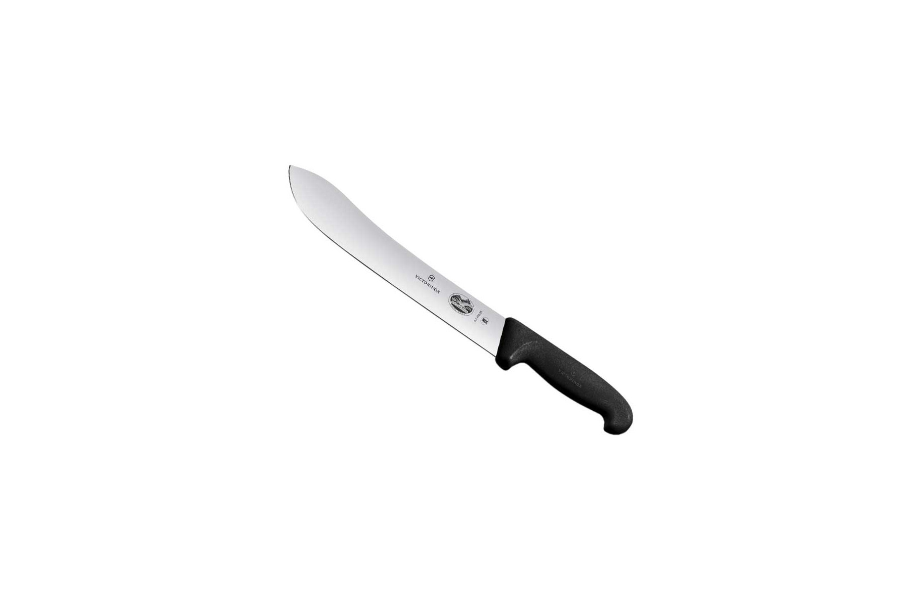 Couteau de boucher Victorinox lame pointe large 25 cm - Manche Fibrox noir