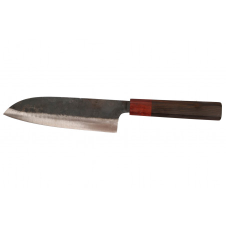 Couteau artisanal de cuisine Dao Vua manche octogonal - Santoku 18 cm