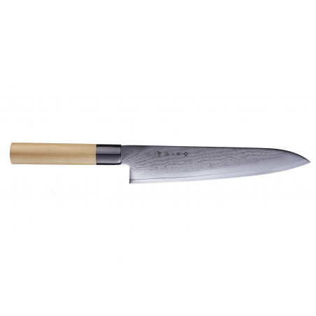 Couteau japonais Tojiro Shippu damas - Couteau de chef 24 cm